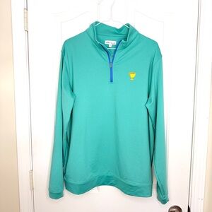 Peter Millar Presidents Cup Aqua Quarter-Zip Pullover Men’s Large Golf